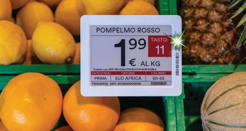 electronic shelf label with instant flash